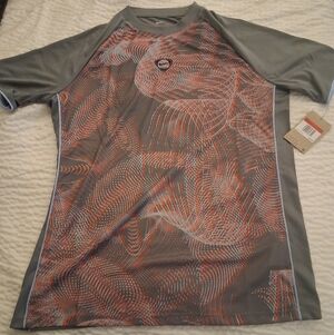 Men's Gray and Red Football Shirt
